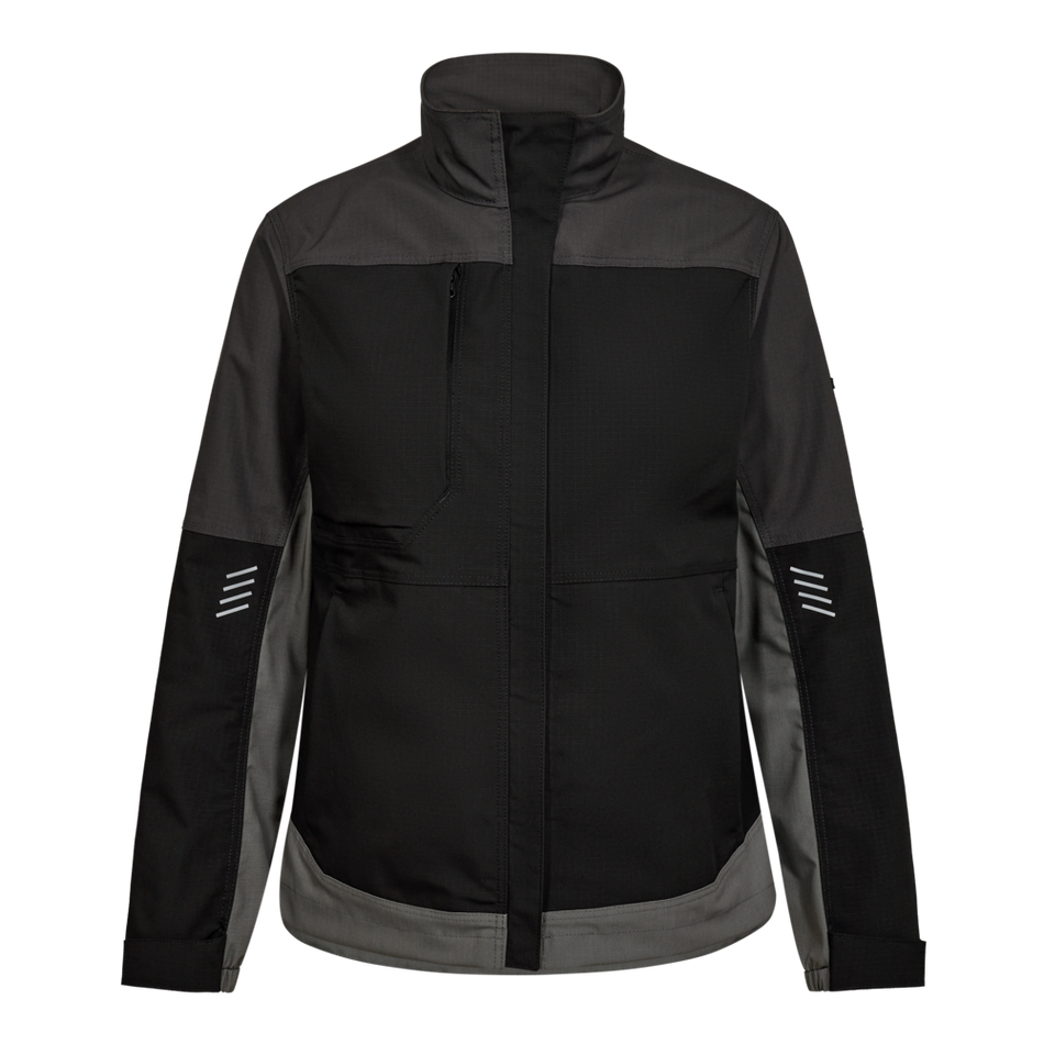 Entire Damen Arbeitsjacke Schwarz/Anthrazit Grau