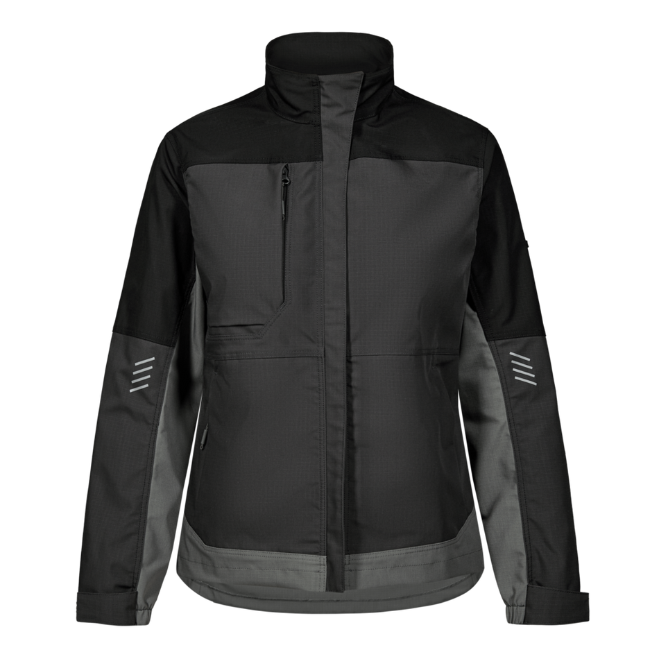 Entire Damen Arbeitsjacke Anthrazitgrau/Schwarz