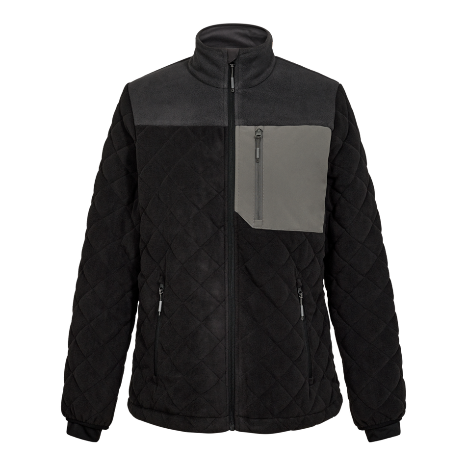 Entire Gestepptes-Fleece Damen Schwarz/Anthrazit Grau