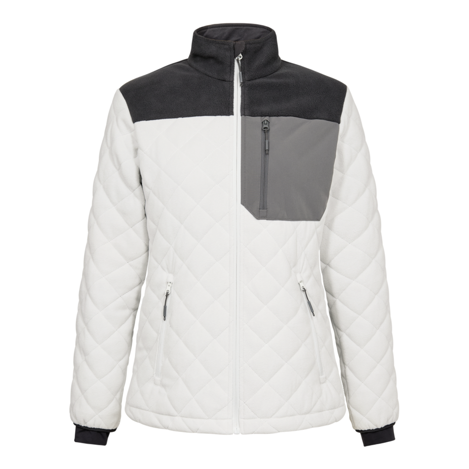 Entire Gestepptes-Fleece Damen Bone White/Anthracite grey