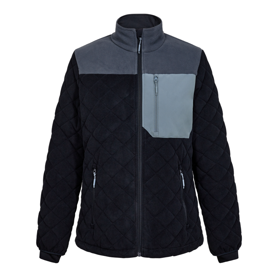 Entire Gestepptes-Fleece Damen Deep Blue/Dark Sea