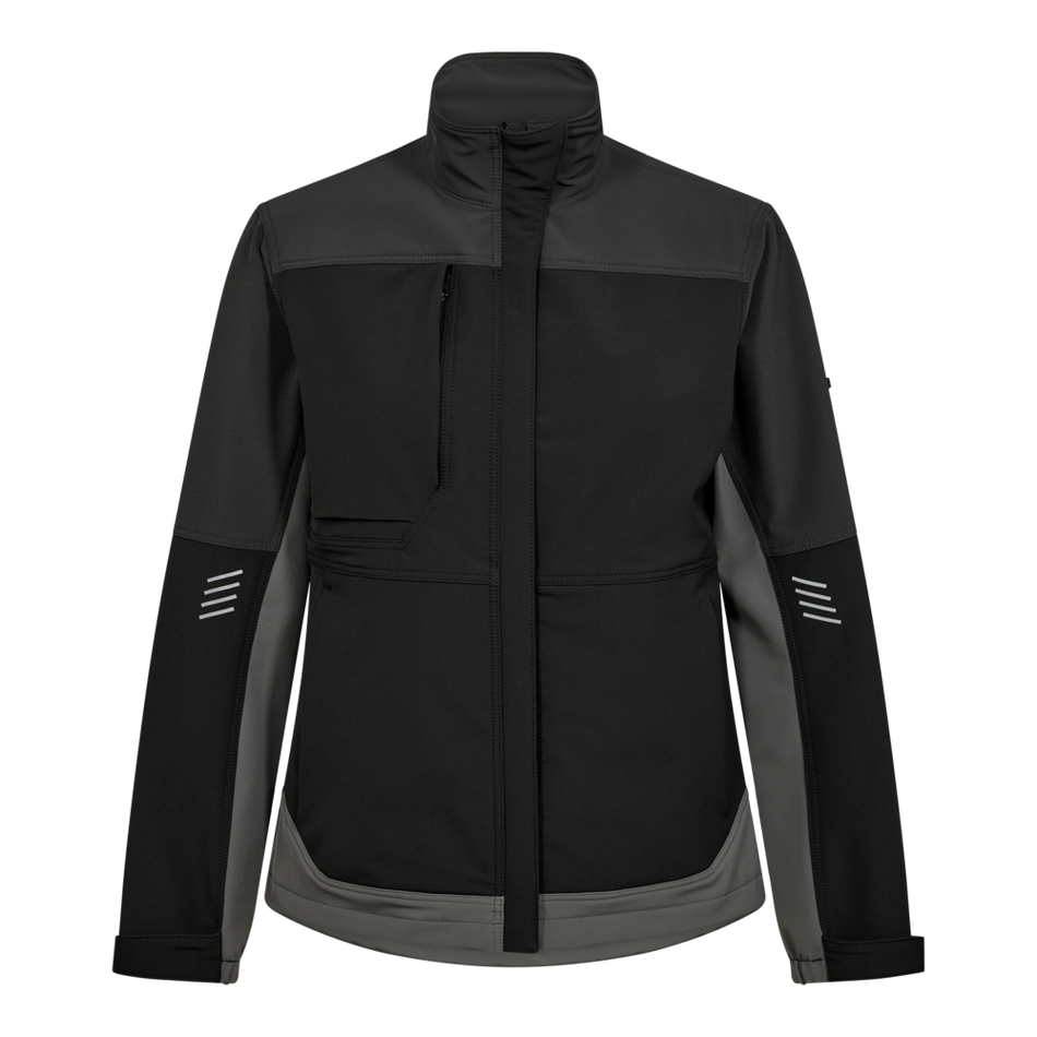 Entire Damen Arbeitsjacke mit Stretch Schwarz/Anthrazit Grau