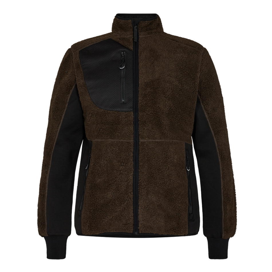 X-treme Fazerpelzjacke Mokkabraun/Schwarz