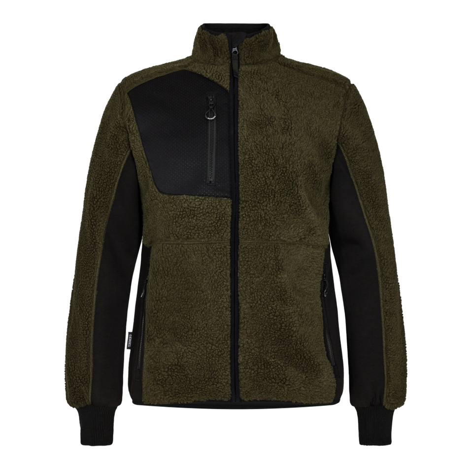 X-treme Fazerpelzjacke Forest Green/Schwarz