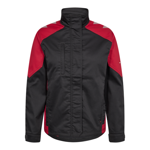 Galaxy Damen Arbeitsjacke Anthrazit Grau/Tomato Red