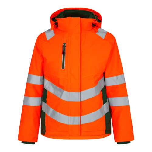 Safety Damen Winterjacke Orange/Grün