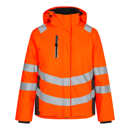 Safety Damen Winterjacke Orange/Anthrazit Grau