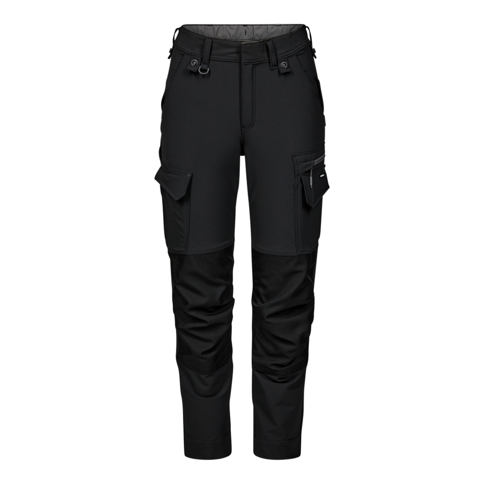 Entire Damen Arbeitshose m/ 4-Wege-Stretch Schwarz/Anthrazit Grau