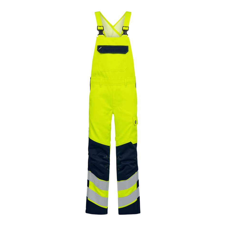 Safety+ Latzhose Gelb/Blue Ink