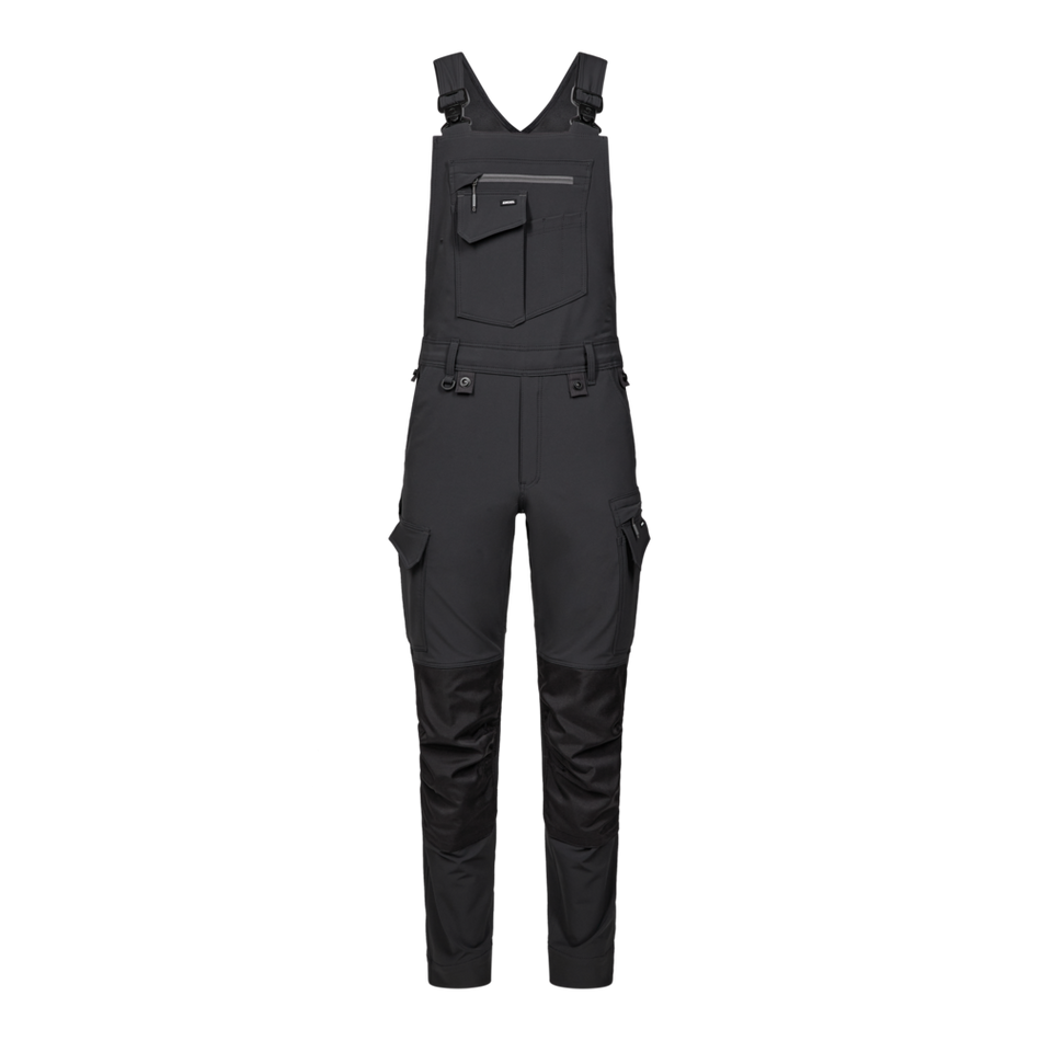 Entire Latzhose m/ 4-Wege-Stretch Anthrazitgrau/Schwarz