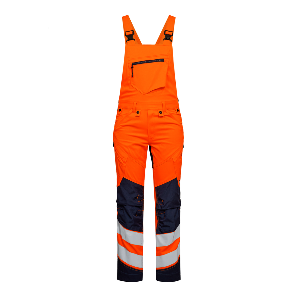 Safety Latzhose Orange/Blue ink