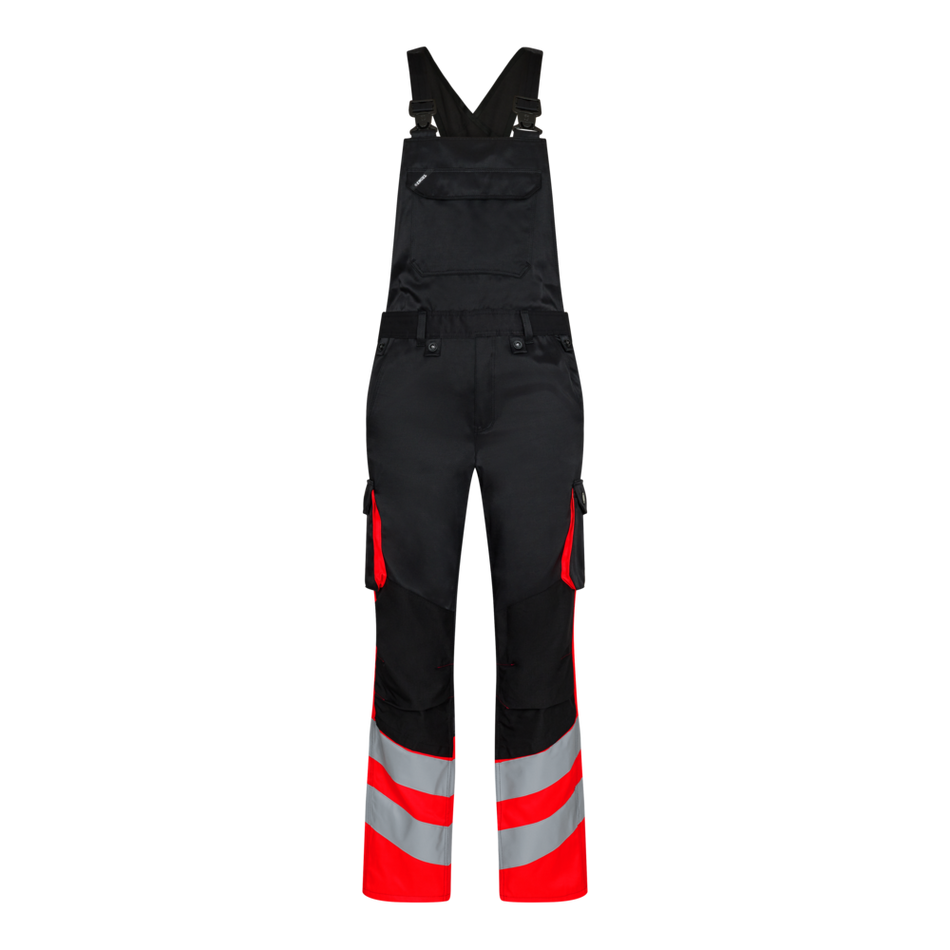 Safety Light Latzhose Schwarz/Rot