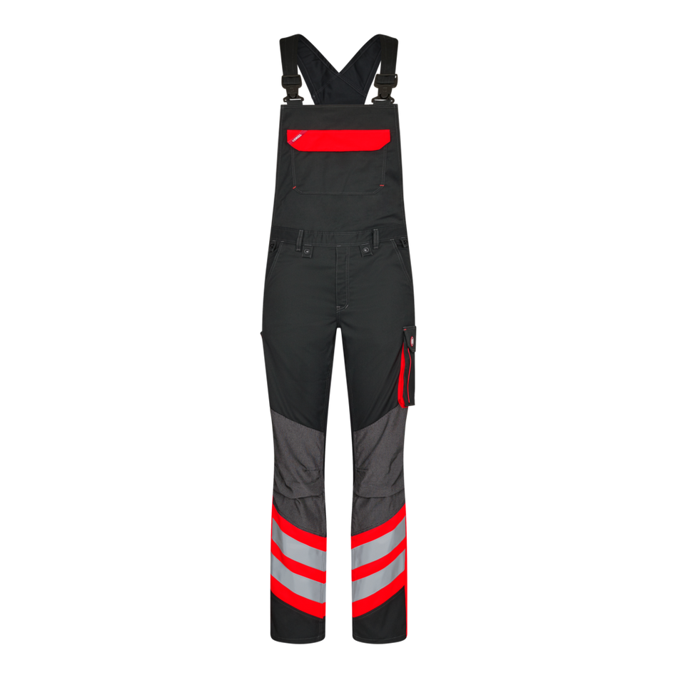 Cargo Latzhose Schwarz/Rot