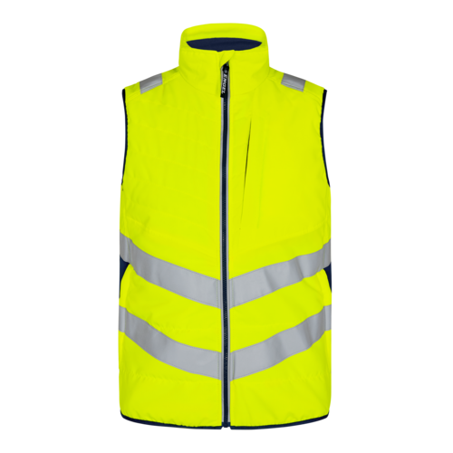 Safety Steppweste Gelb/Blue Ink