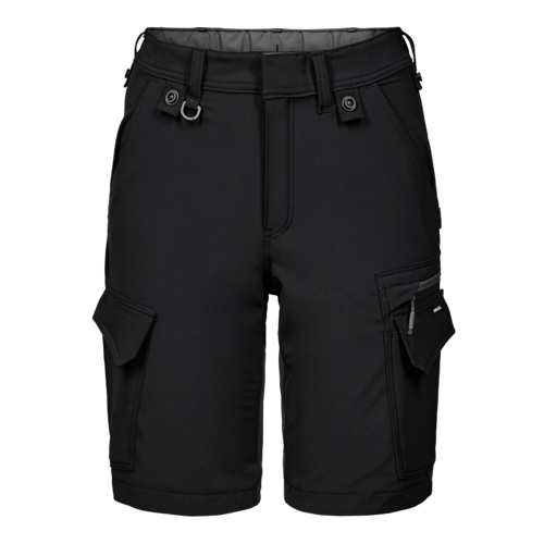 Entire Damen Shorts mit 4-Wege-Stretch Schwarz/Anthrazit Grau