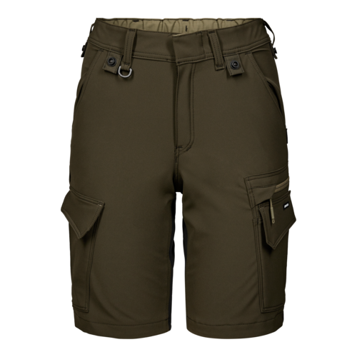 Entire Damen Shorts mit 4-Wege-Stretch Forest Green/Schwarz