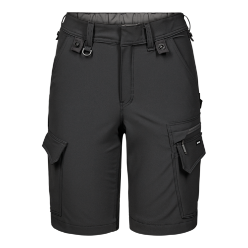 Entire Damen Shorts mit 4-Wege-Stretch Anthrazitgrau/Schwarz