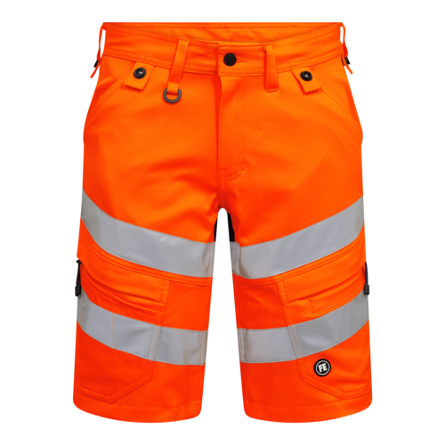 Safety Shorts Orange/Blue ink