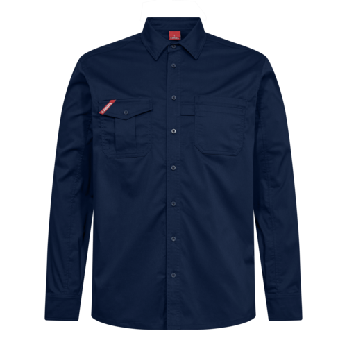 Extend Langarm-Hemd mit Stretch Blue Ink