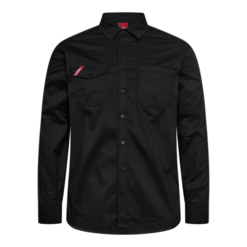 Extend Langarm-Hemd mit Stretch Schwarz