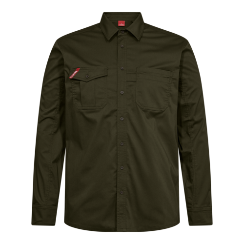 Extend Langarm-Hemd mit Stretch Forest Green
