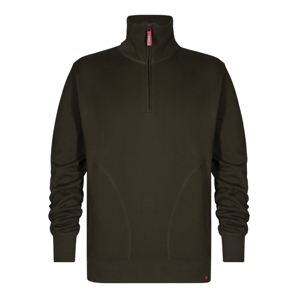 Extend Sweatshirt mit hohem Kragen Forest Green