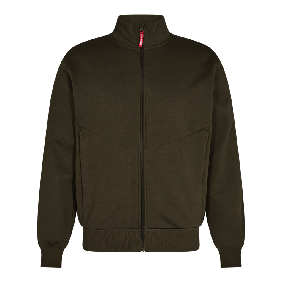 Extend Sweat-Jacke mit hohem Kragen Forest Green