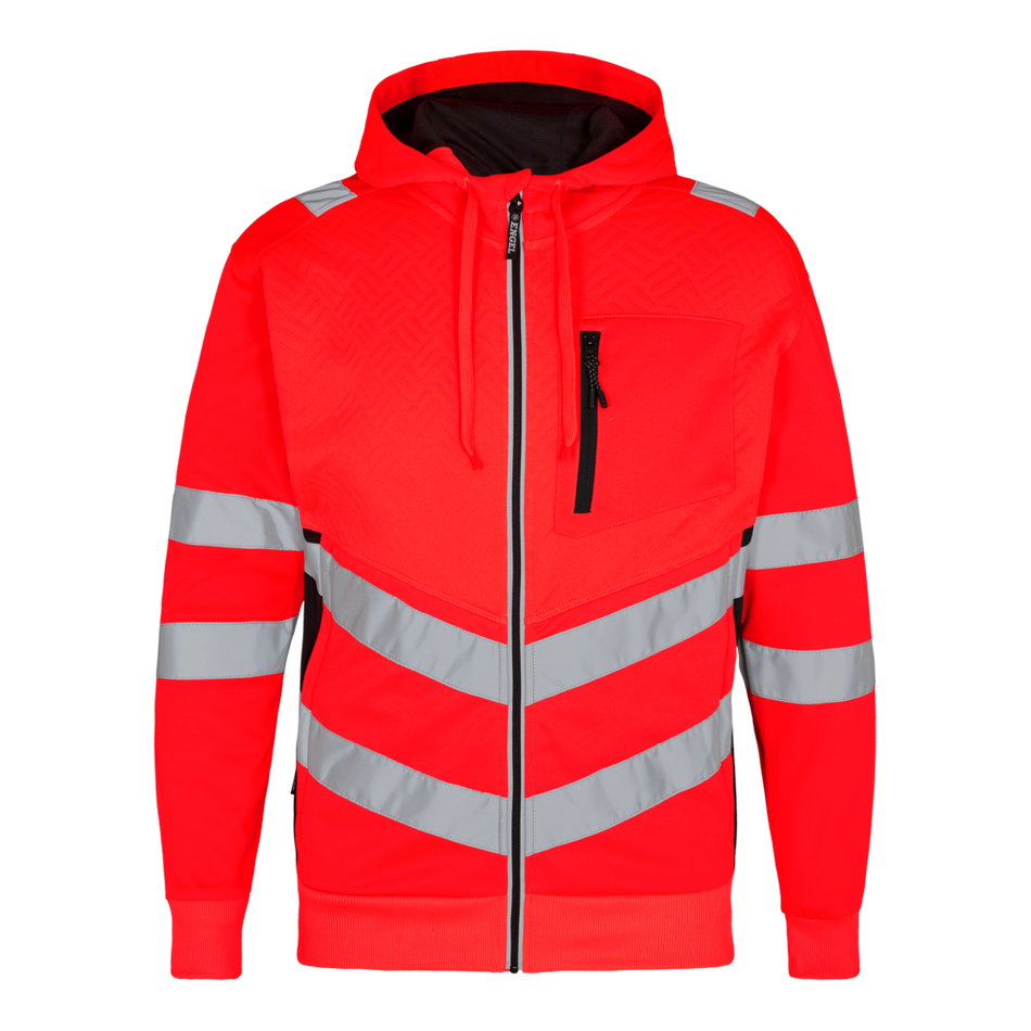 Safety Sweatcardigan Rot/Schwarz