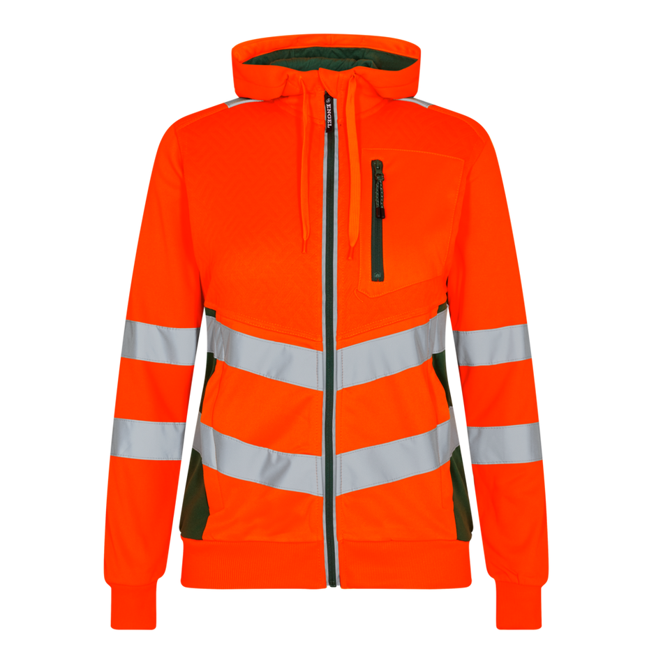 Safety Damen Sweat cardigan Orange/Grün
