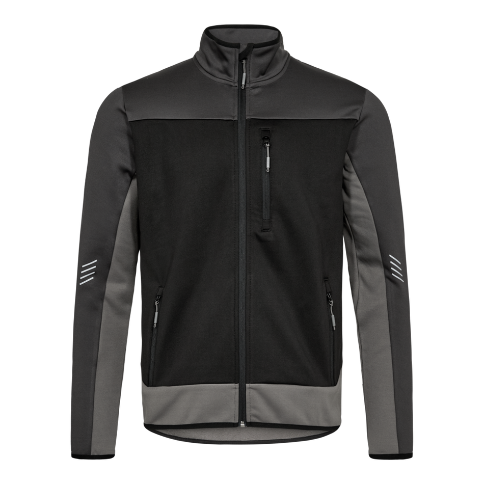 Entire Midlayer-Cardigan Schwarz/Anthrazit Grau