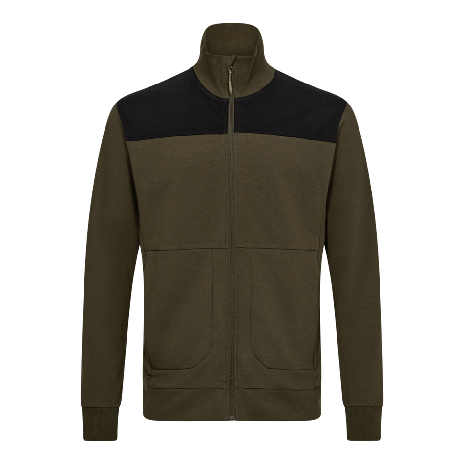 Entire Sweatshirt mit Kragen Forest Green/Schwarz