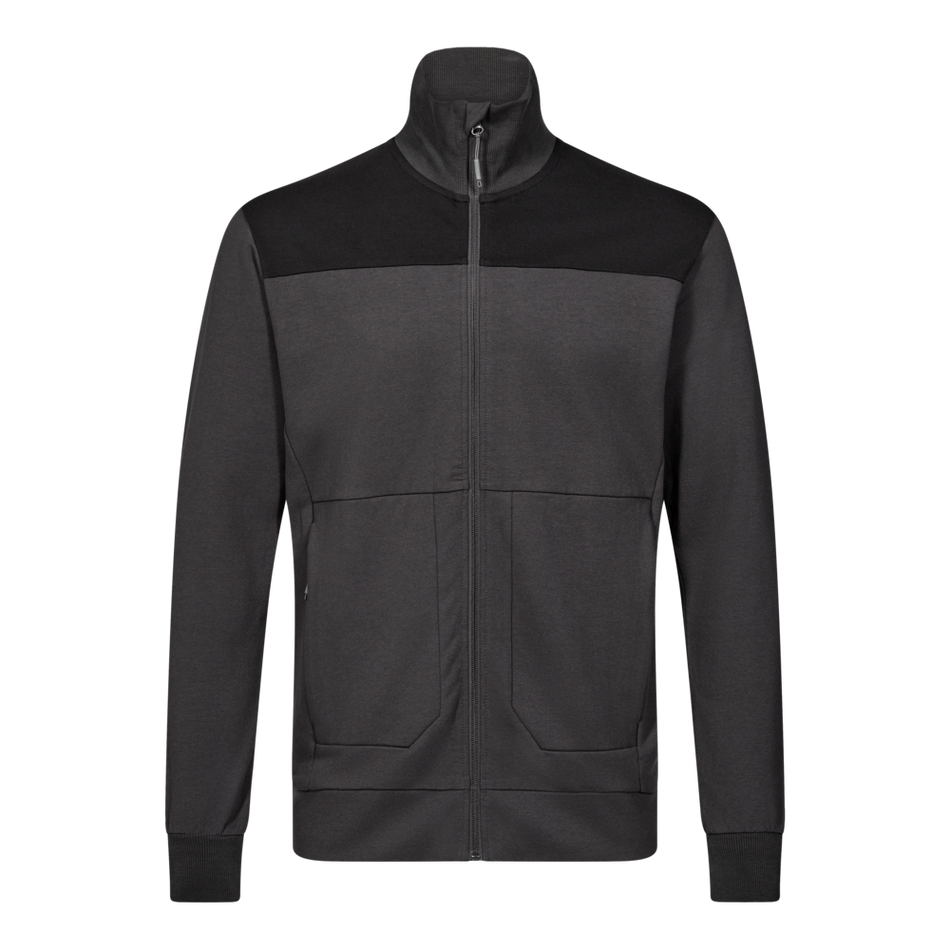 Entire Sweatshirt mit Kragen Anthrazitgrau/Schwarz