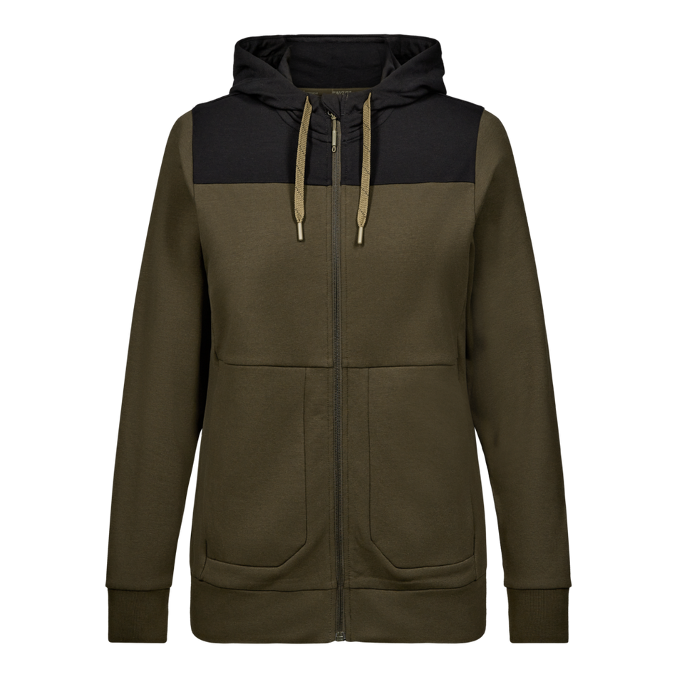Entire Damen Sweatshirt mit Kapuze Forest Green/Schwarz