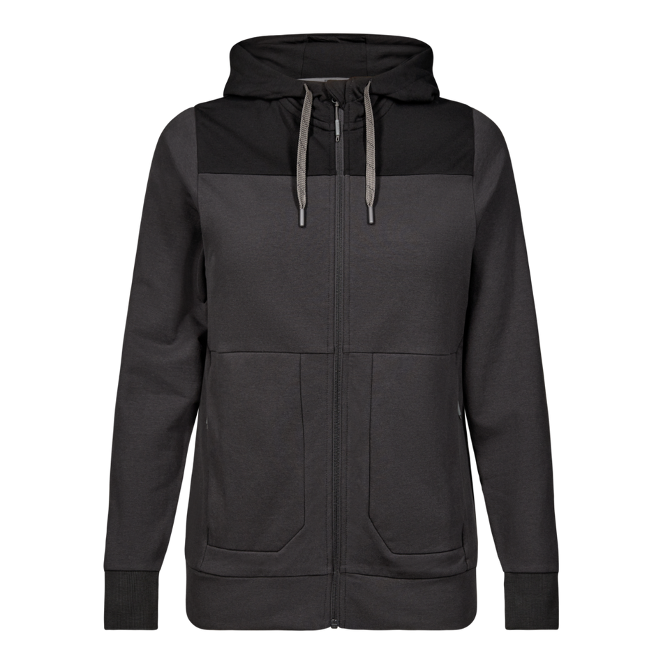 Entire Damen Sweatshirt mit Kapuze Anthrazitgrau/Schwarz