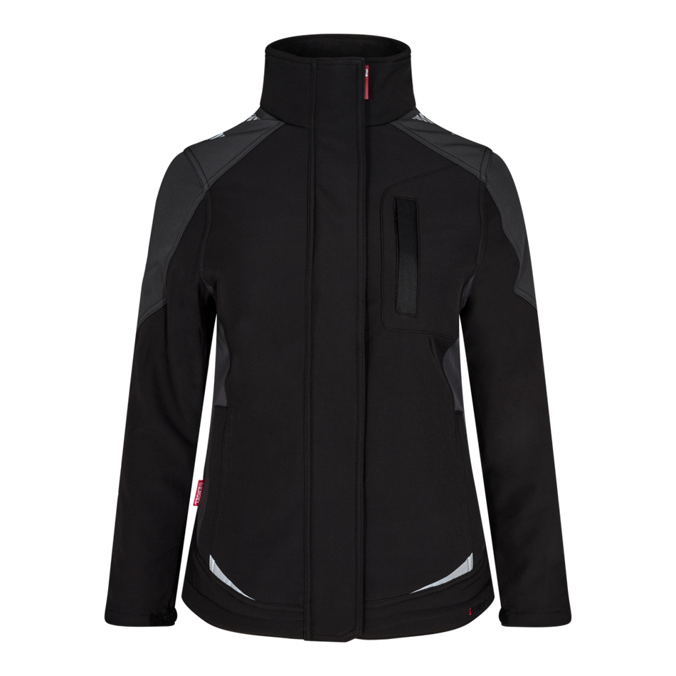 Galaxy Damen-Softshell-Jacke Schwarz/Anthrazit Grau