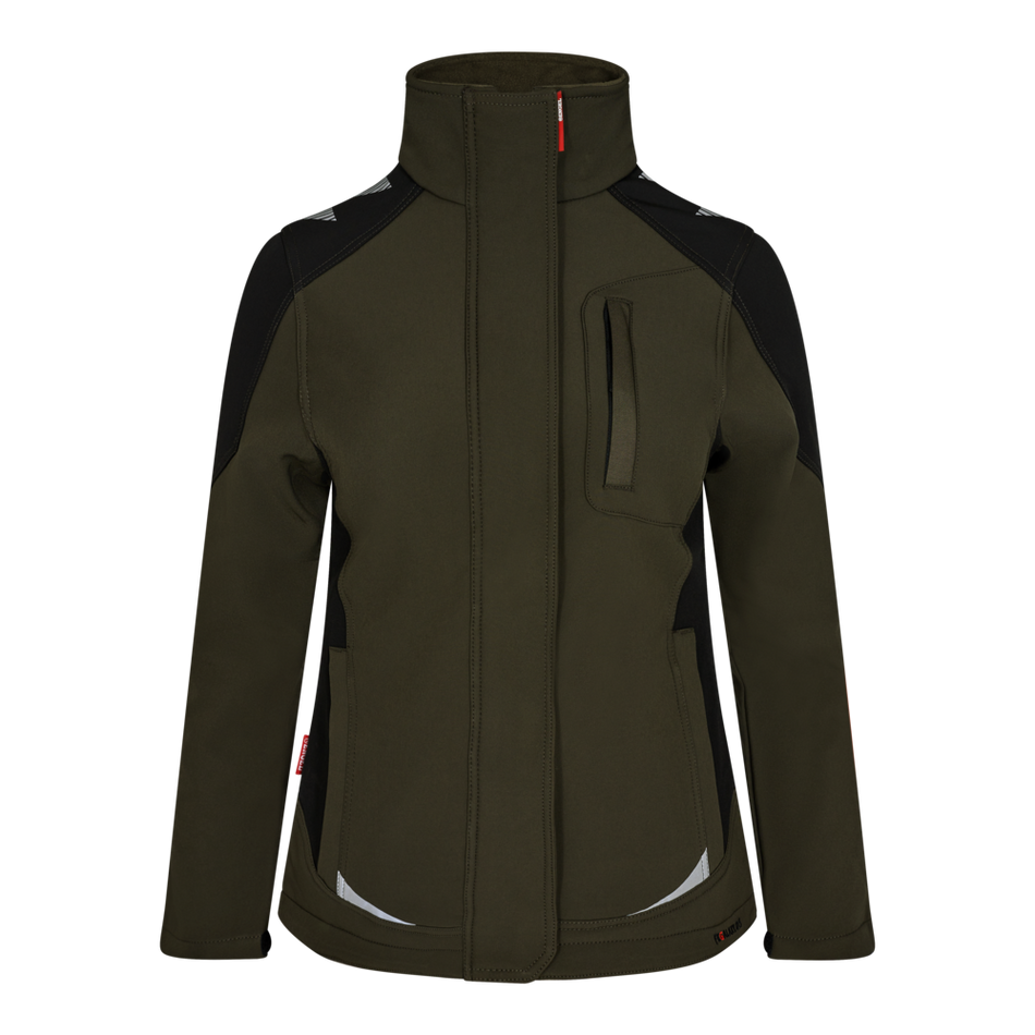 Galaxy Damen-Softshell-Jacke Forest Green/Schwarz