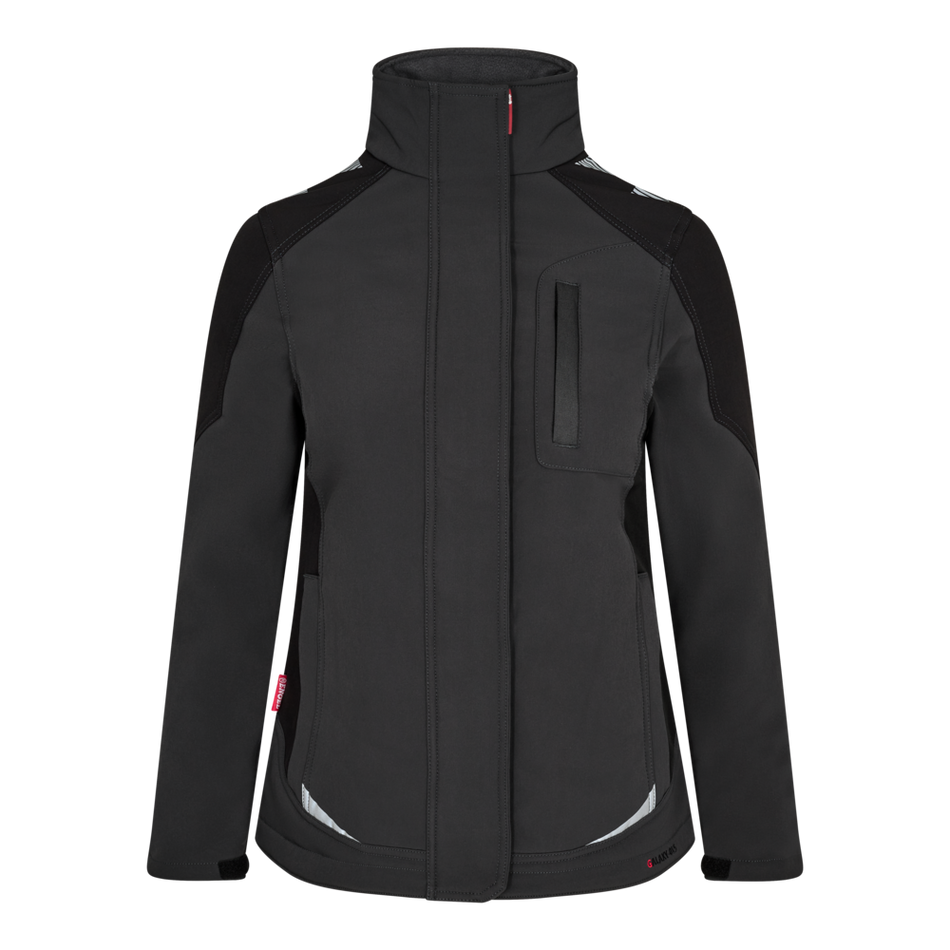 Galaxy Damen-Softshell-Jacke Anthrazitgrau/Schwarz