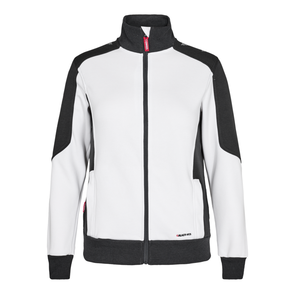 Galaxy Damen-Cardigan Weiss/Anthrazit Grau