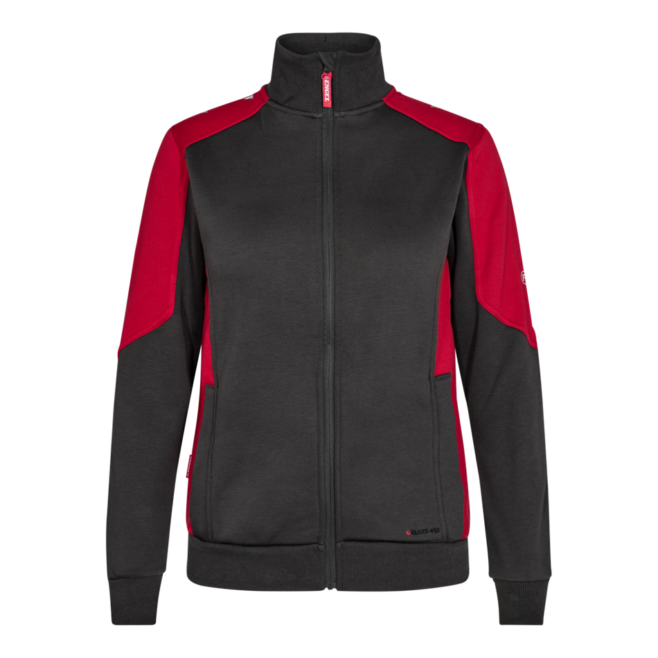 Galaxy Damen-Cardigan Anthrazit Grau/Tomato Red