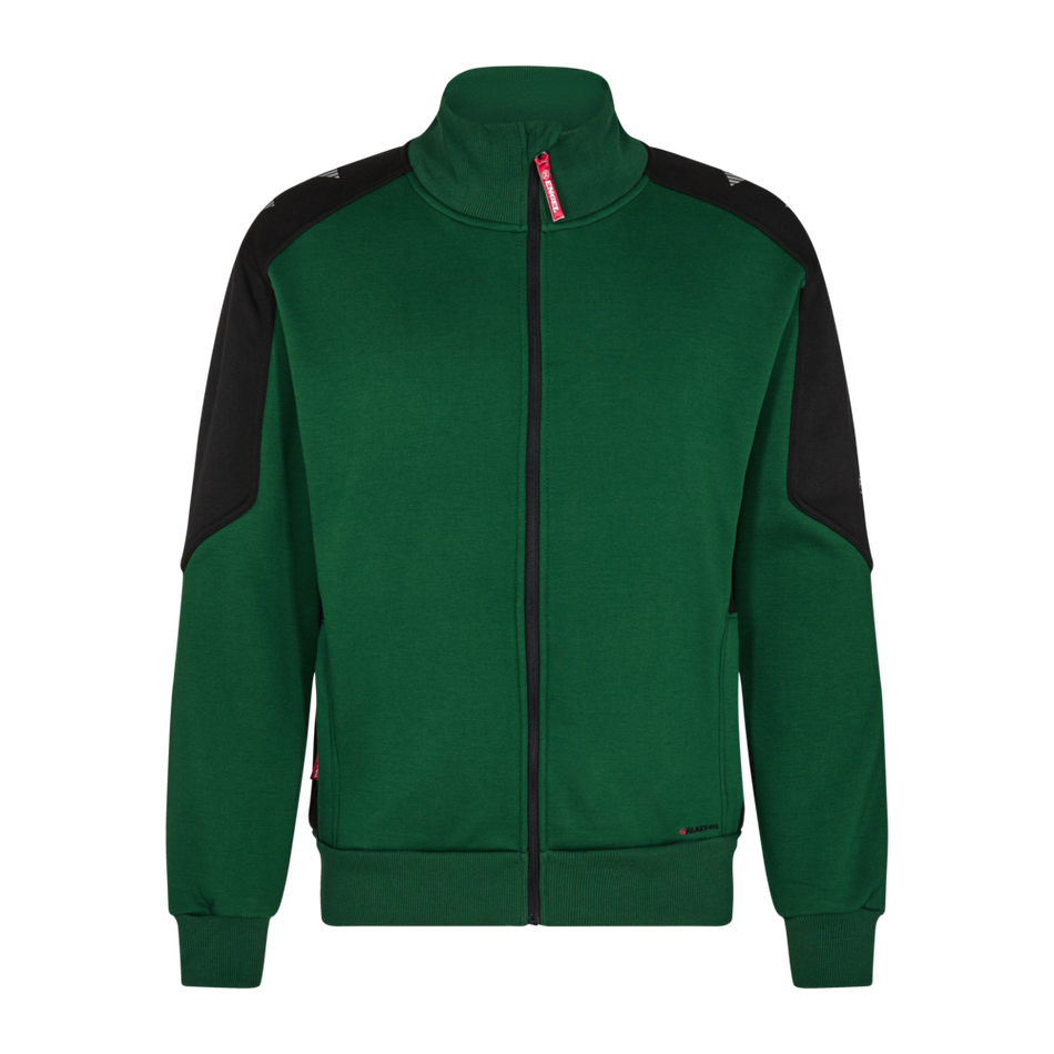 Galaxy Sweat Cardigan M/Kragen Grün/Schwarz