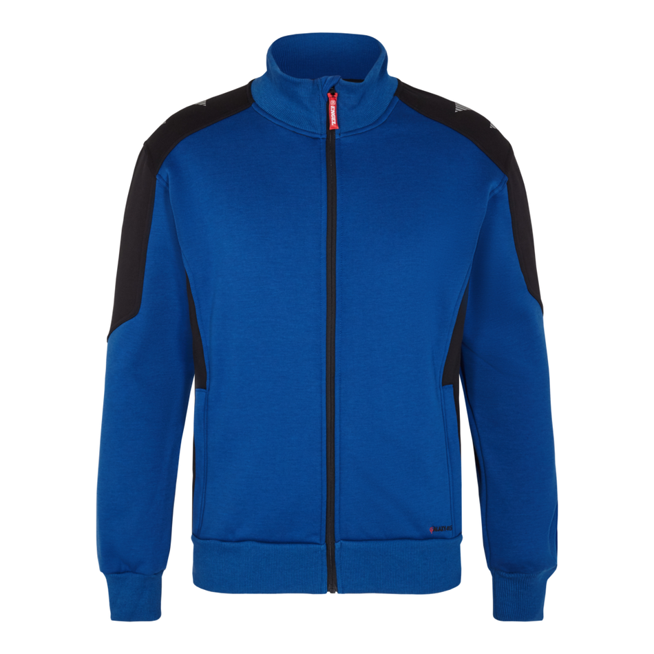 Galaxy Sweat Cardigan M/Kragen Surfer Blue/Schwarz