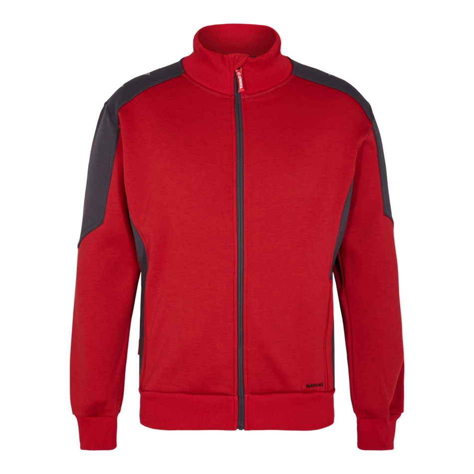 Galaxy Sweat Cardigan M/Kragen Tomato Red/Anthrazit Grau