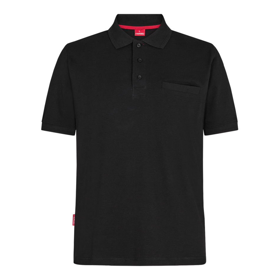 Extend Poloshirt mit Brusttasche Schwarz