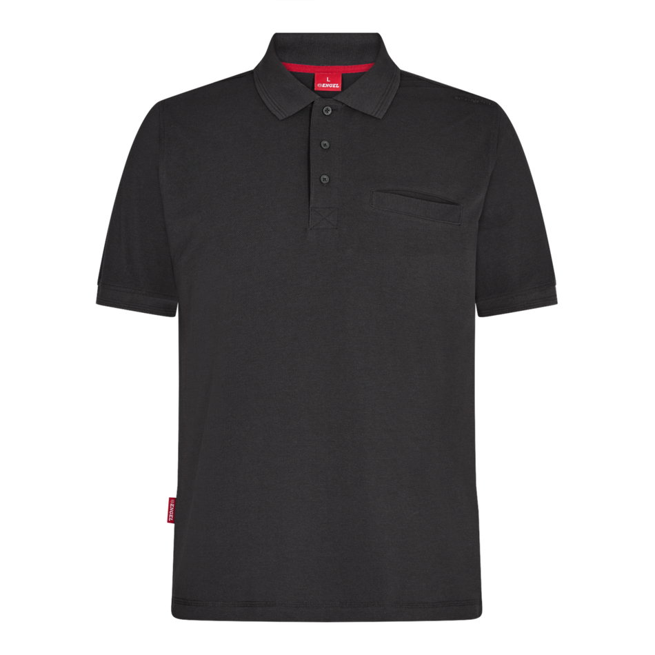 Extend Poloshirt mit Brusttasche Anthrazit Grau