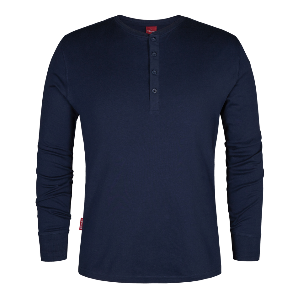 Extend Grandad langarm-Shirt Blue Ink