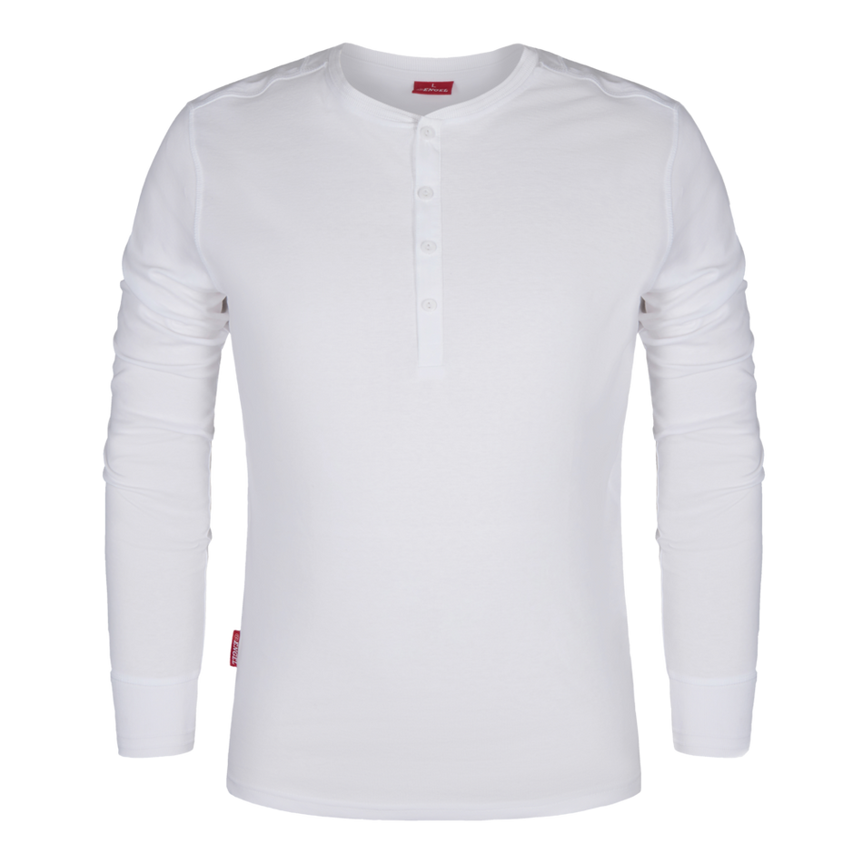 Extend Grandad langarm-Shirt Weiss
