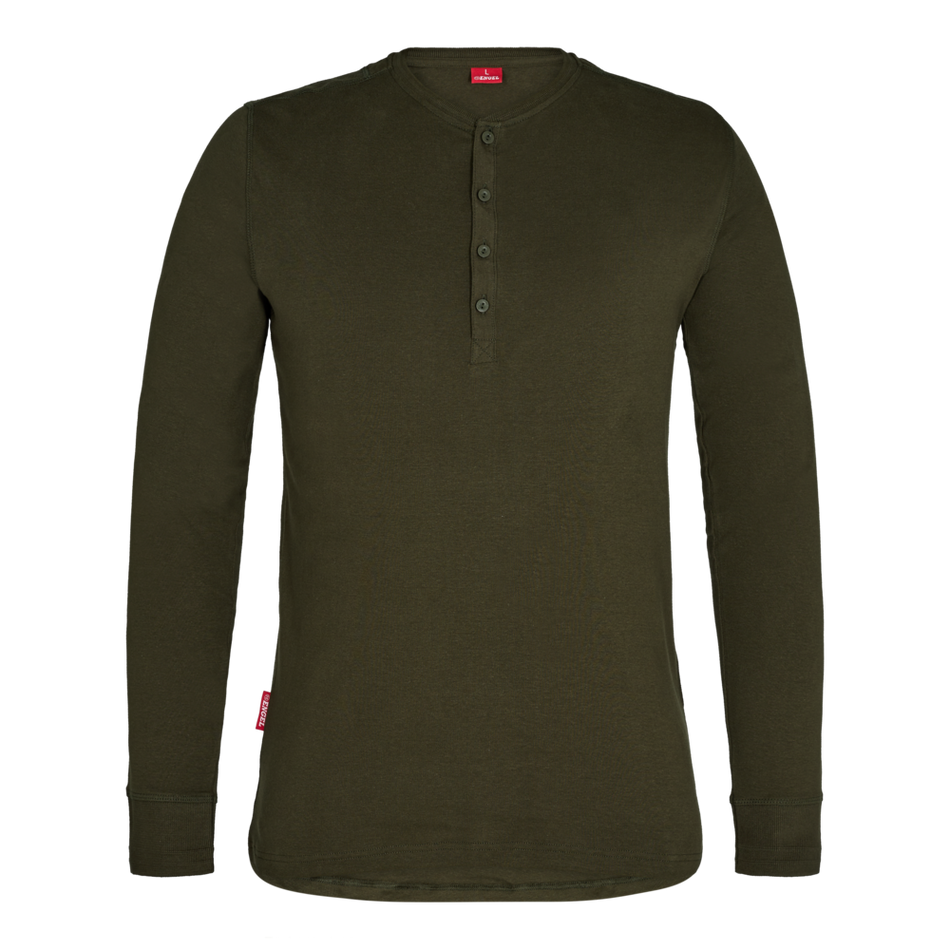 Extend Grandad langarm-Shirt Forest Green