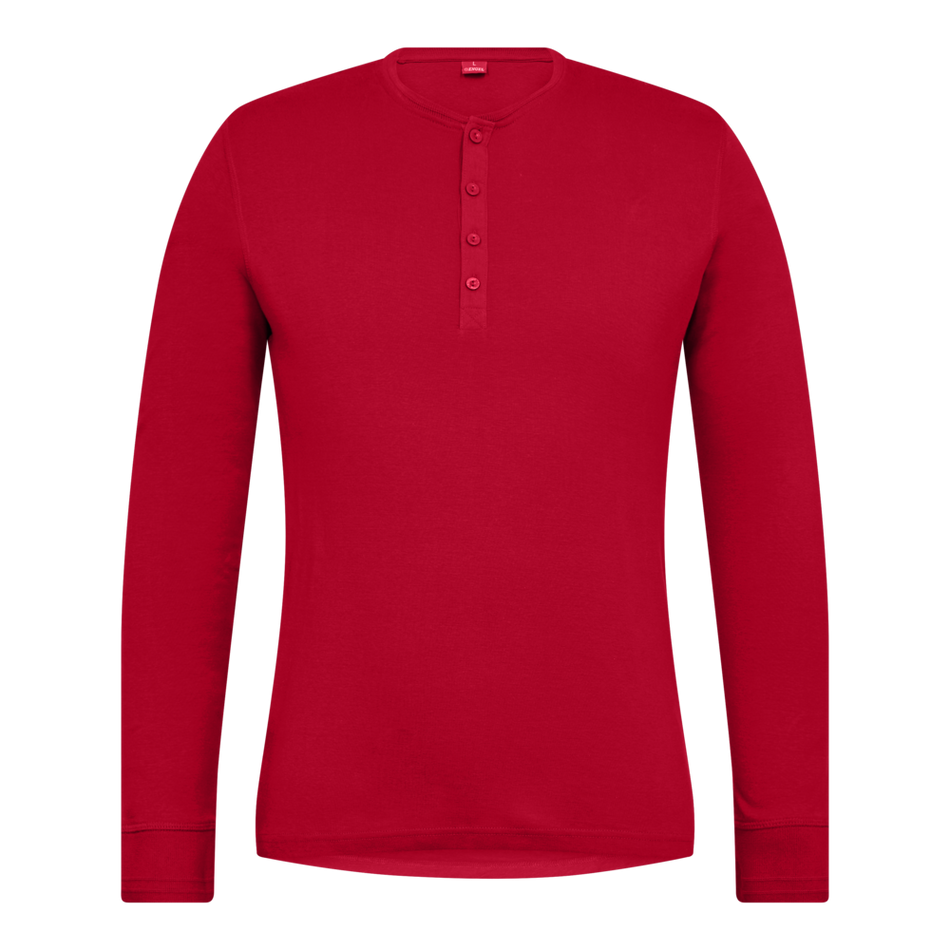 Extend Grandad langarm-Shirt Tomato Red