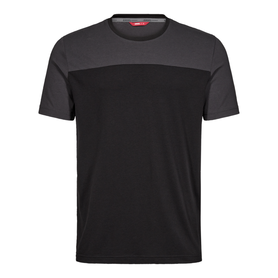 Entire T-shirt Schwarz/Anthrazit Grau