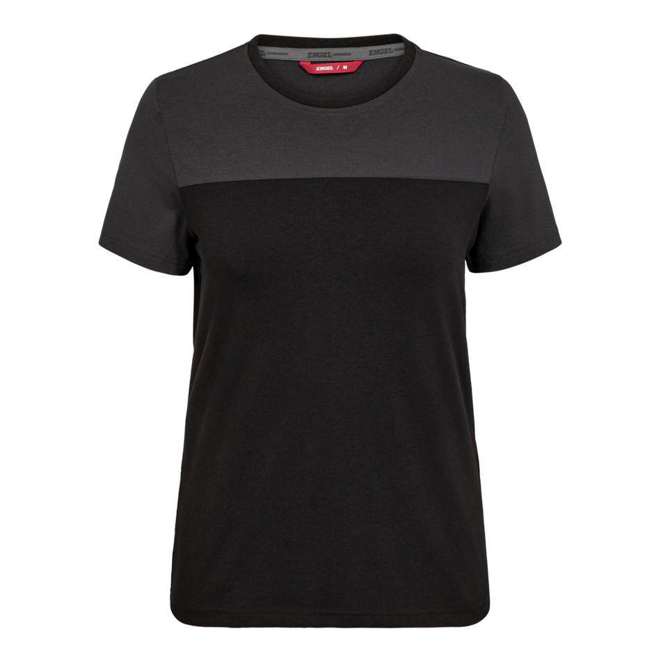 Entire Damen T-Shirt Schwarz/Anthrazit Grau
